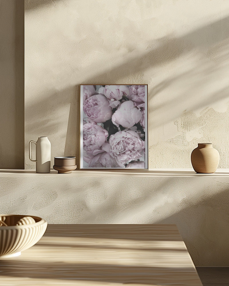 Smile and dream peonies Poster