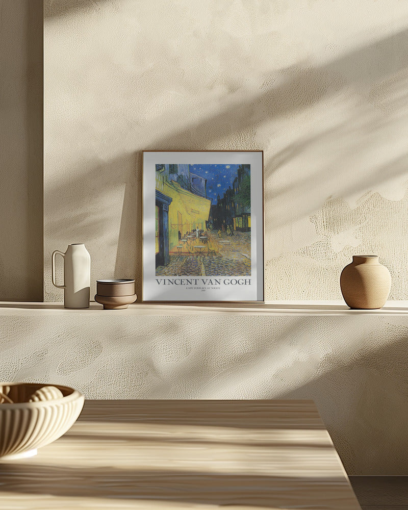 Café Terrace At Night Poster