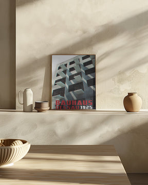 Bauhaus Dessau architecture in vintage magazine style VII Poster