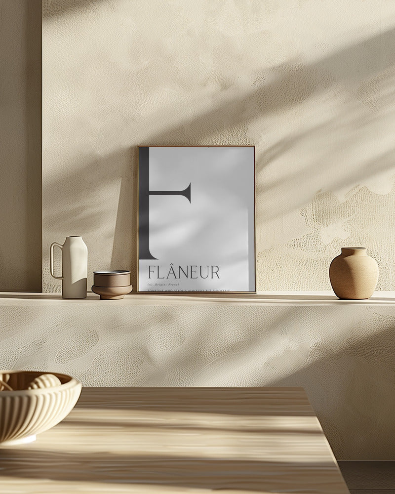 Flâneur definition Poster