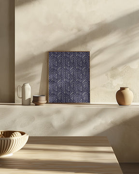 Indigo Blue Pattern Poster