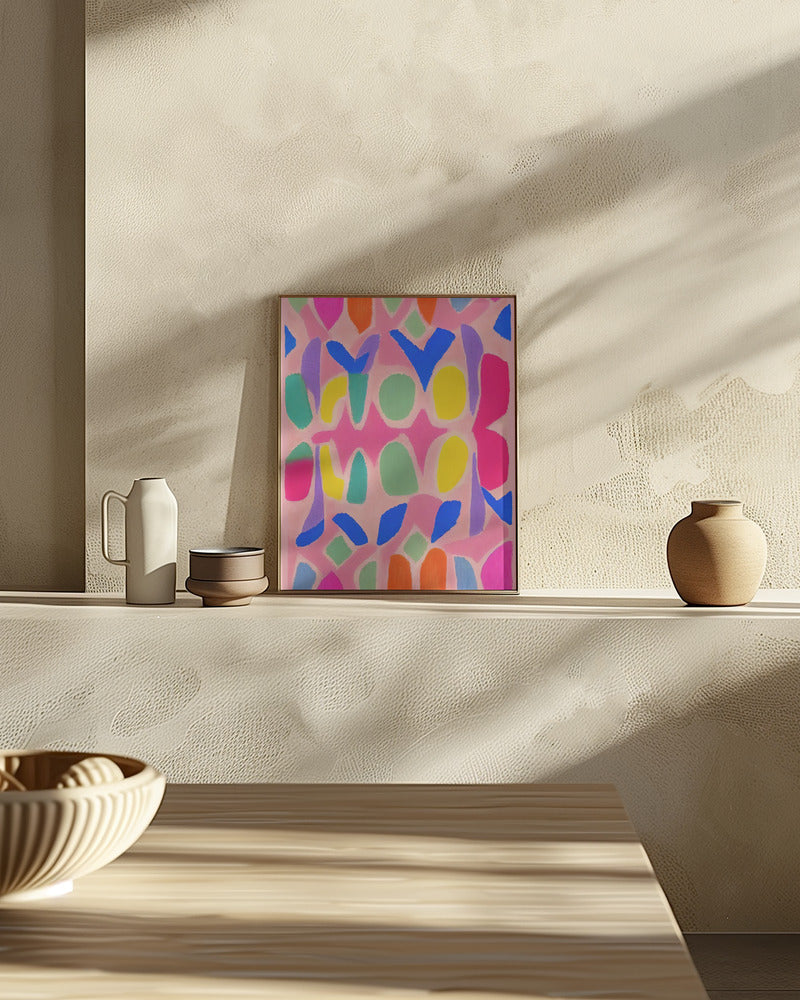 Pastel Neon  Pattern Poster