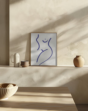 Nude Blue Poster