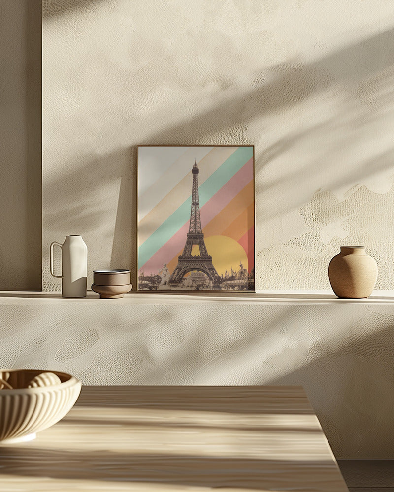 Eiffel Tower Rainbow Poster