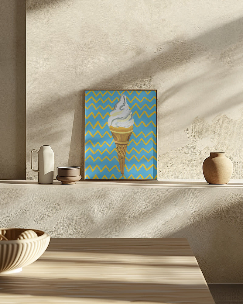 Ice Cream Blue Poster