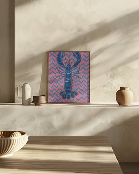 Lobster On Zigzag Poster