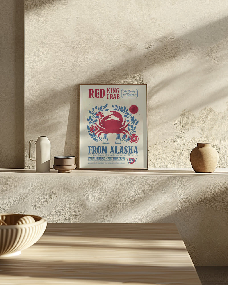 Crab kitchen print Poster