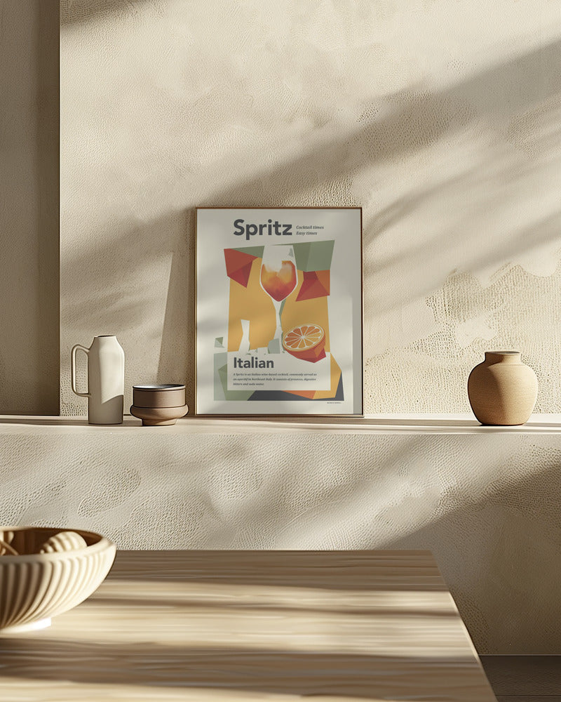 Aperol spritz print Poster