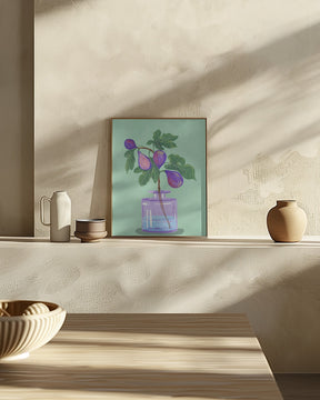 Figs Branch In Vase Poster