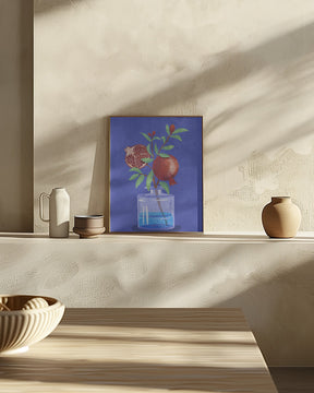 pomegranate in Vase Poster