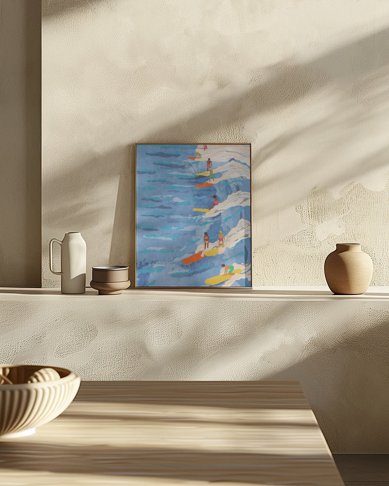 chilled surfing Poster