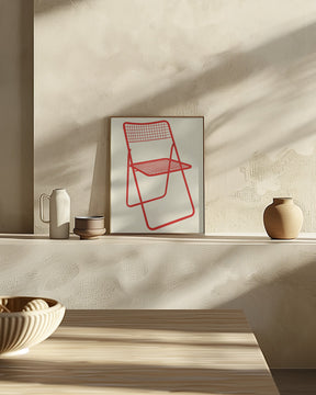 Ted Net Chair Red Poster