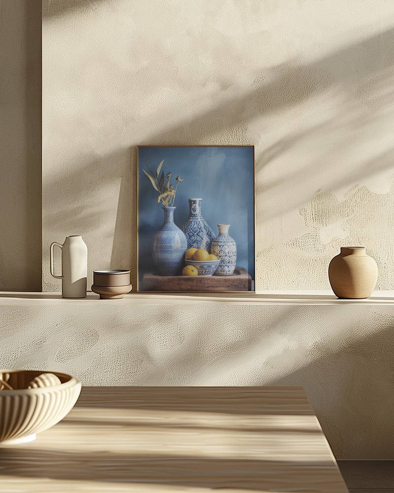 Blue Still Life Poster