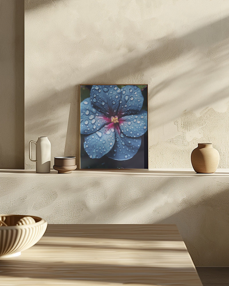 Blue Lagoon Flower Poster