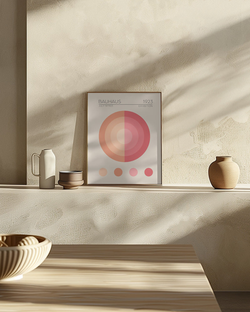Bauhaus Pembe Daire Poster