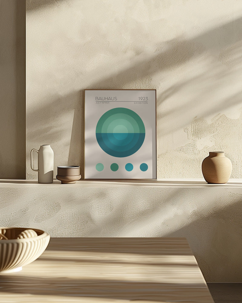 Bauhaus Mavi Daire Poster