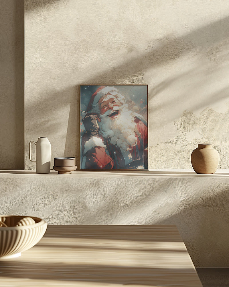 Laughing Santa Poster