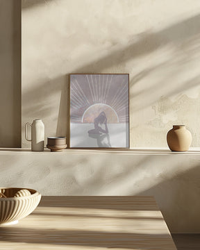 Pink Gold Sun Yoga 2 Poster