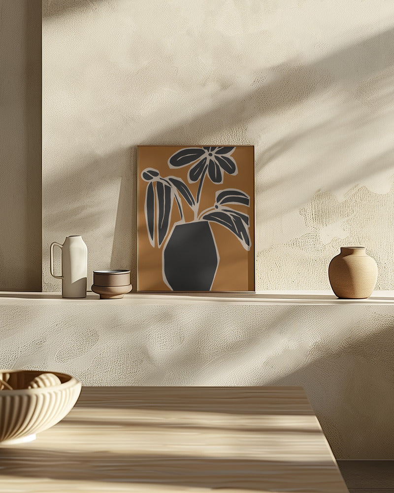 Ochre Still Life No 3 Poster