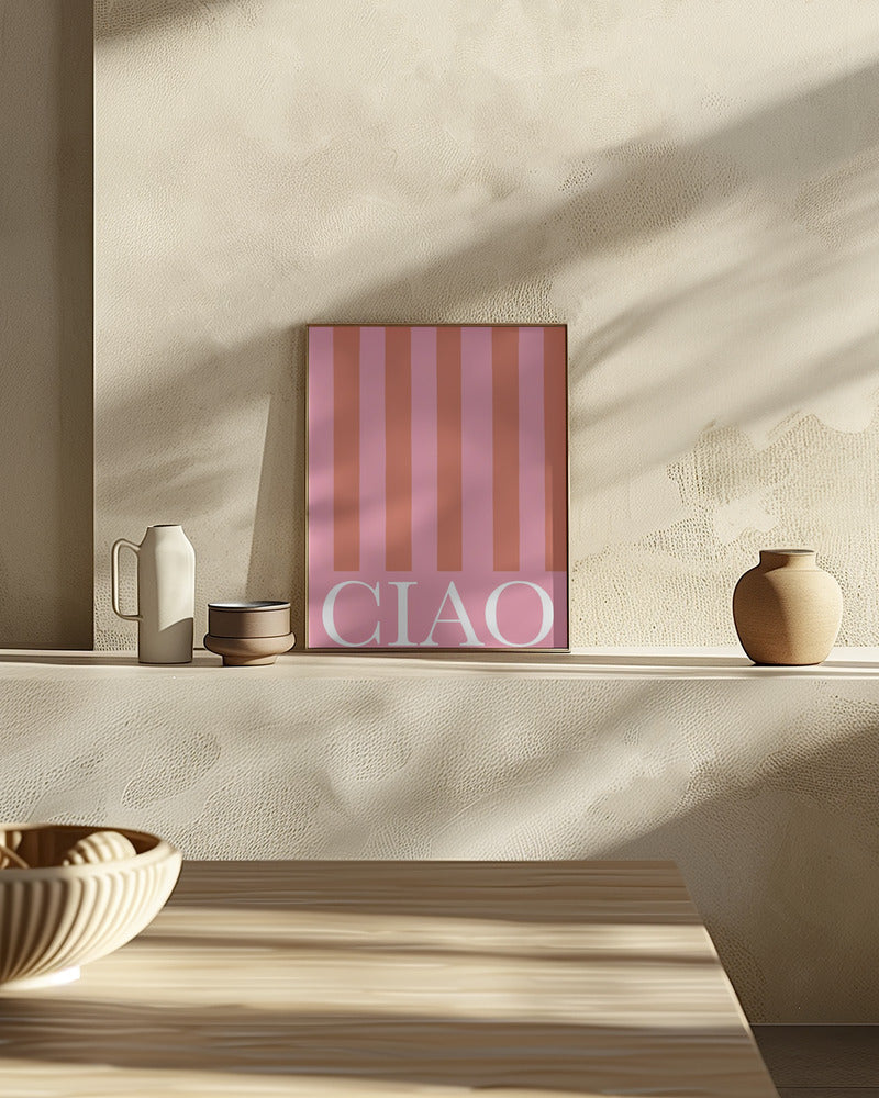 Ciao Stripes Poster