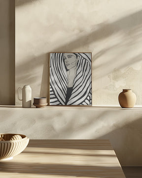 Striped Coat Poster