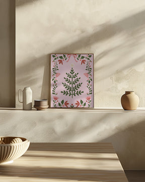 Pink Christmas Tree Poster