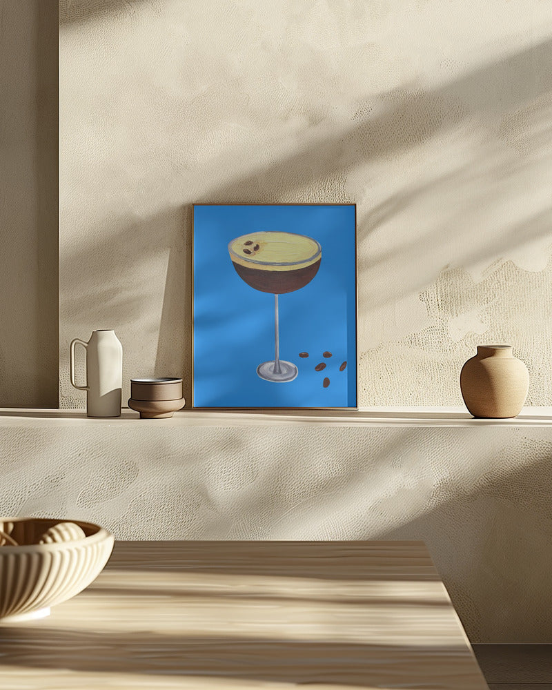 Espresso Martini Blue Poster