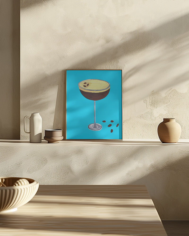 Espresso Martini Sky Blue Poster