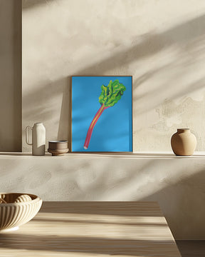 Rhubarb Light Blue Poster