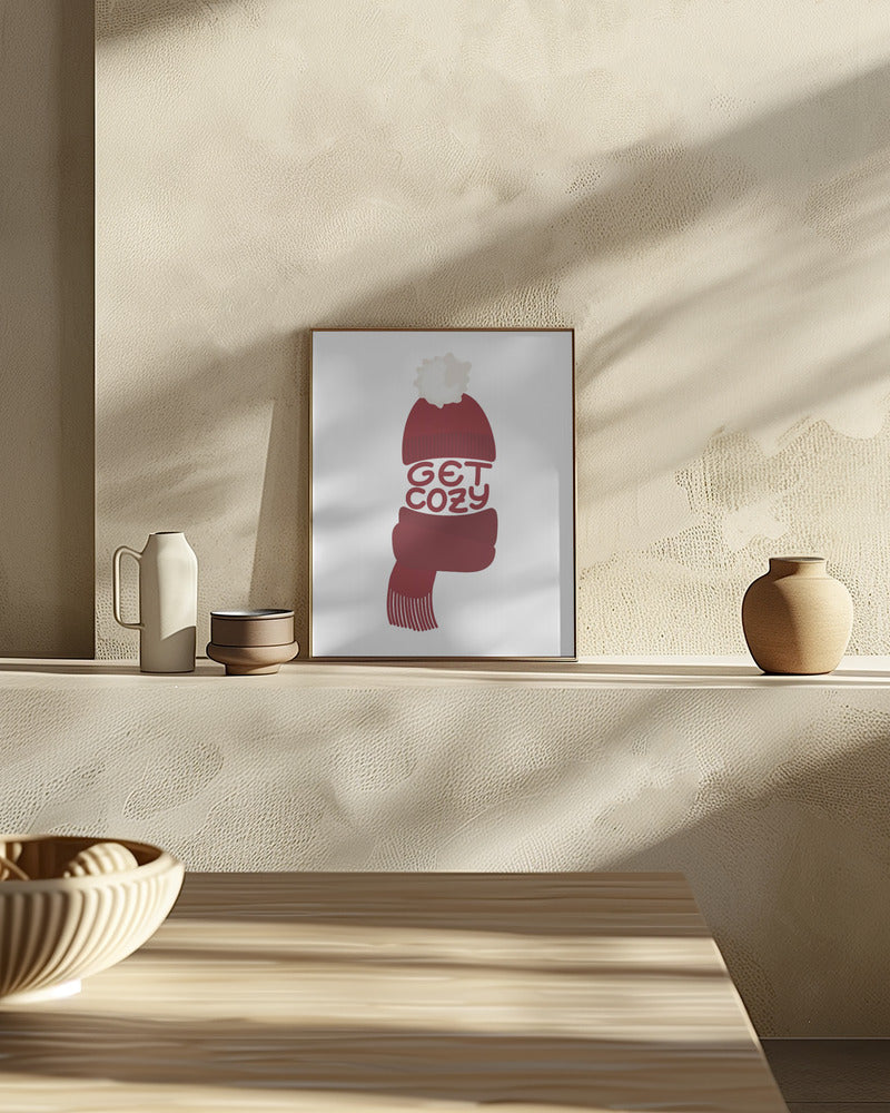 Get cozy (red) Poster