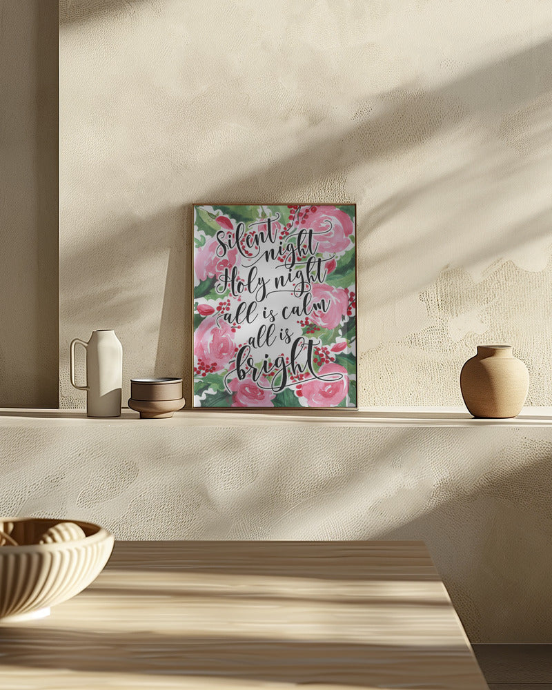 Floral silent night Poster