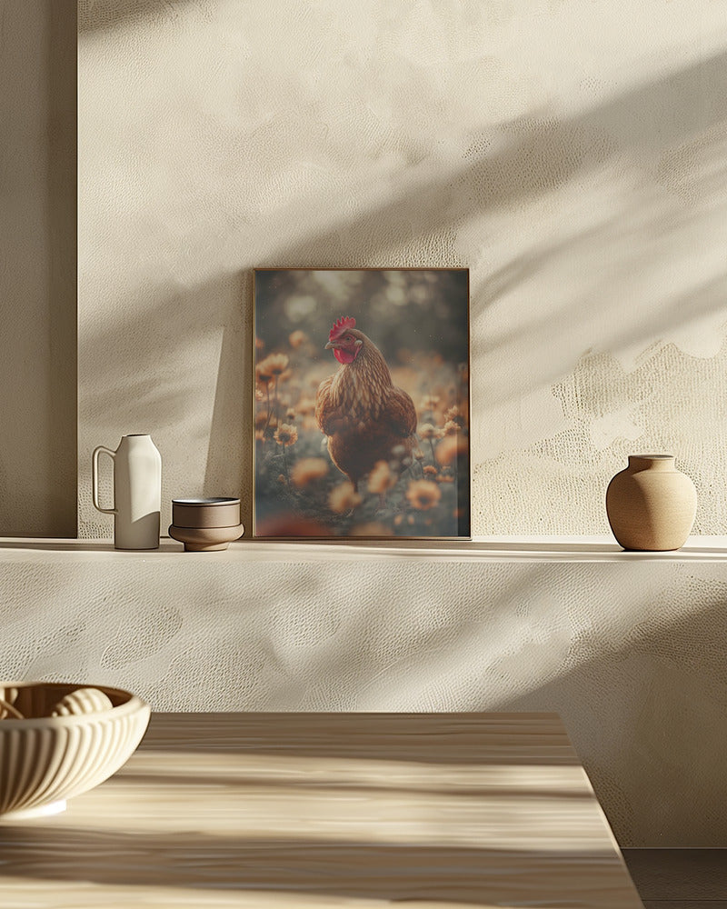 Chicken Portrait Poster