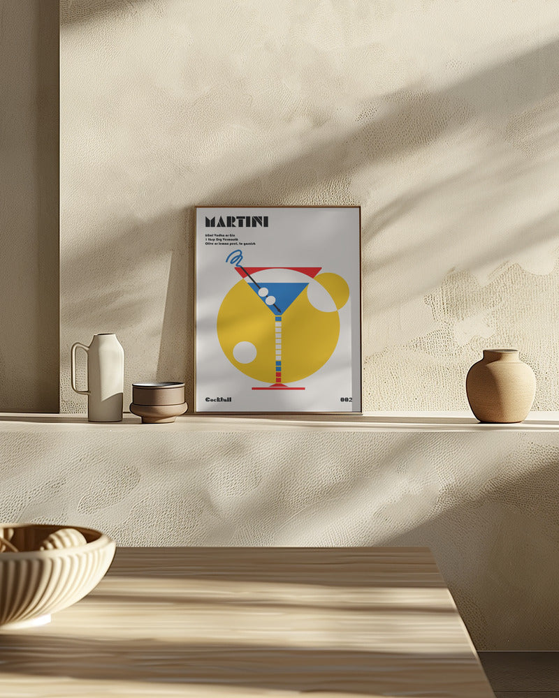 Martini Bauhaus Cocktail Poster