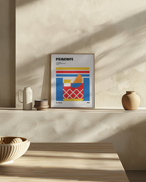 Negroni Bauhaus Cocktail Poster