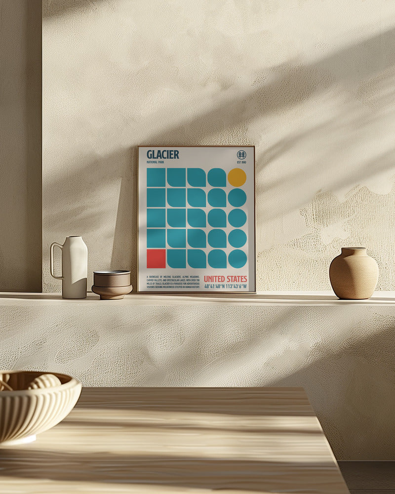 Glacier National Park Travel Poster Poster