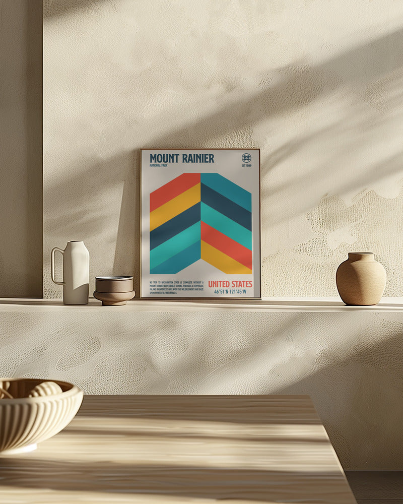 Mount Rainier National Park Travel Poster Poster