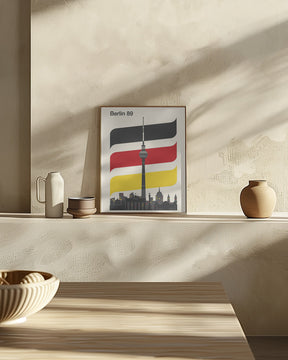 Berlin Retro Travel Print Poster