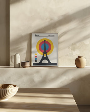 Paris Eiffel Tower Retro travel Print Poster