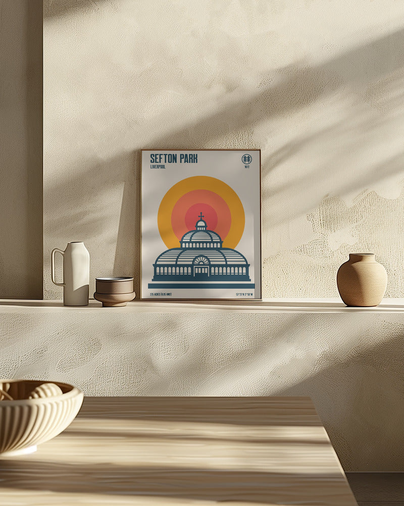 Sefton Park Palm House Travel Print Poster