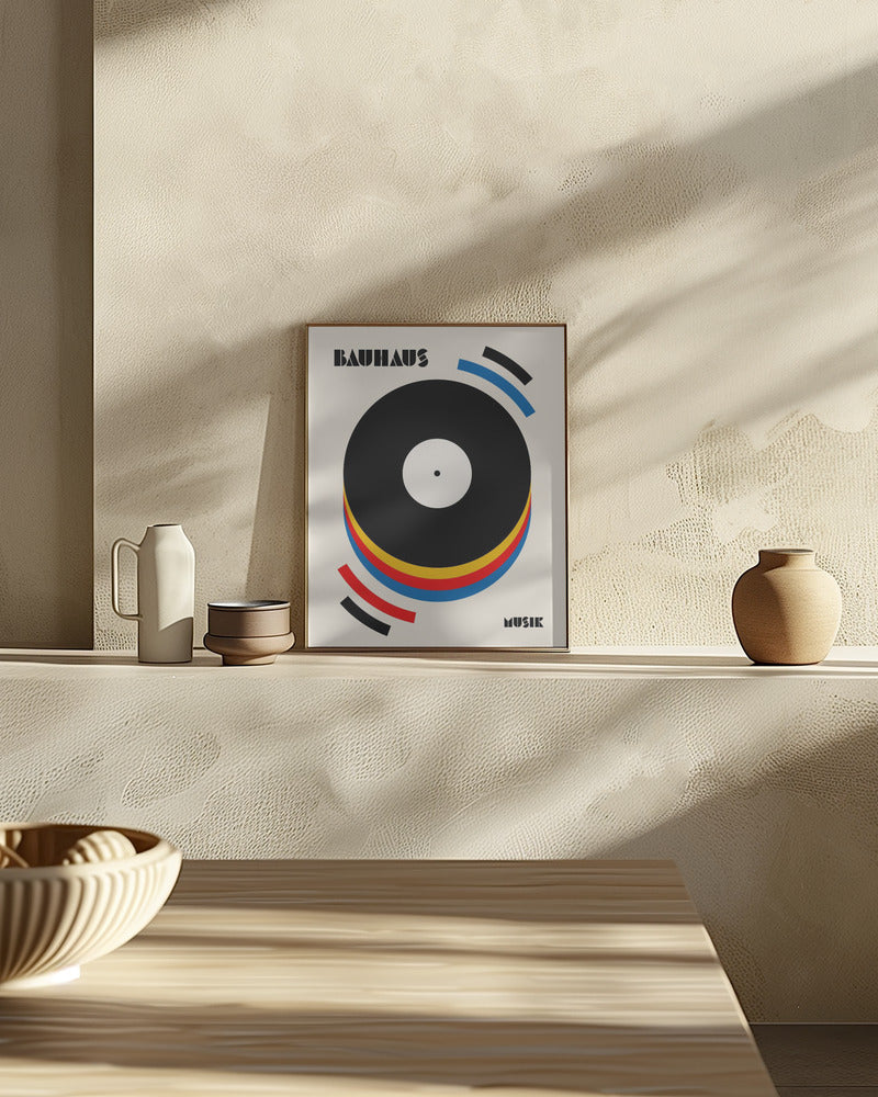 Bauhaus Musik Retro Illustration Poster