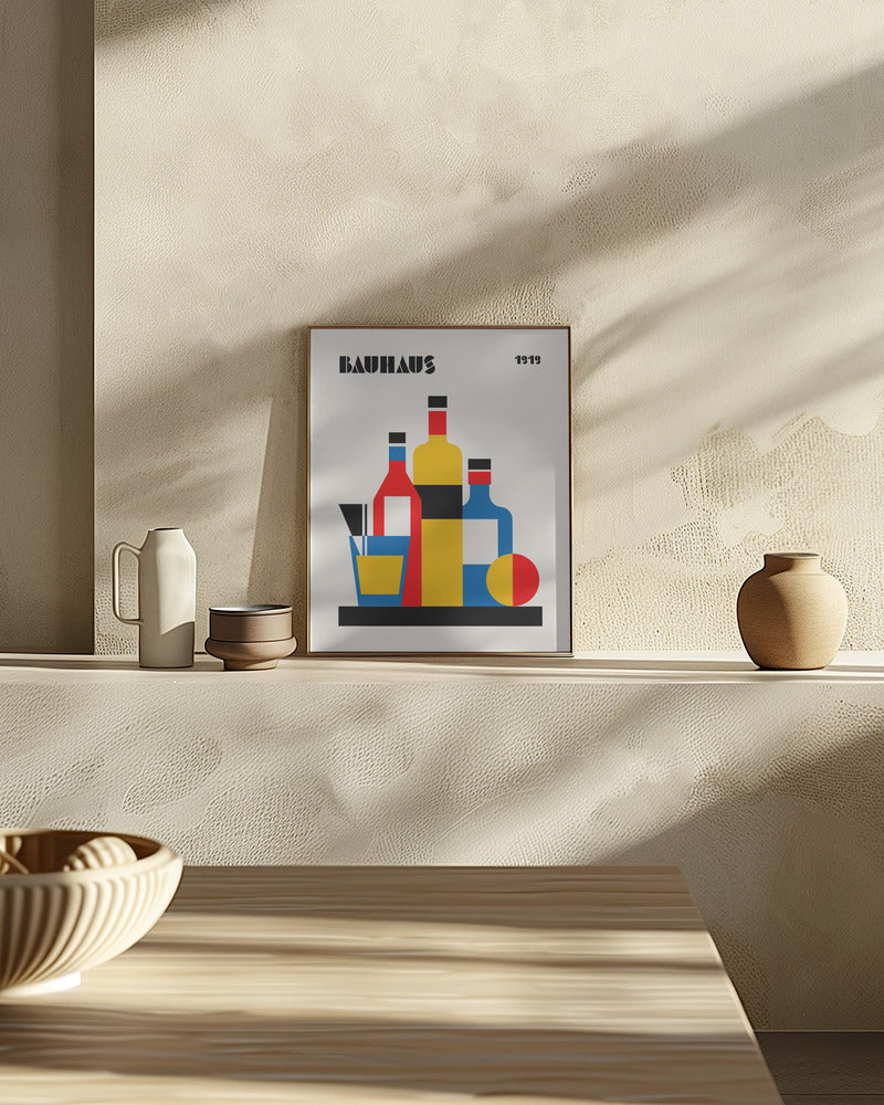 Bauhaus Wine Print Poster