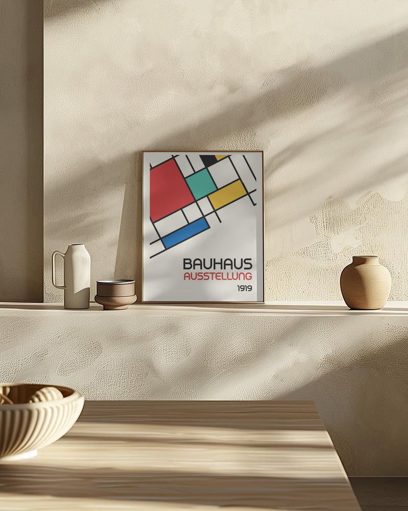 Bauhaus Geometric Design Retro Poster