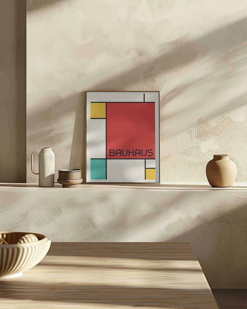 Bauhaus Geometric Design Retro Poster