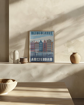 Amsterdam Travel Print Poster