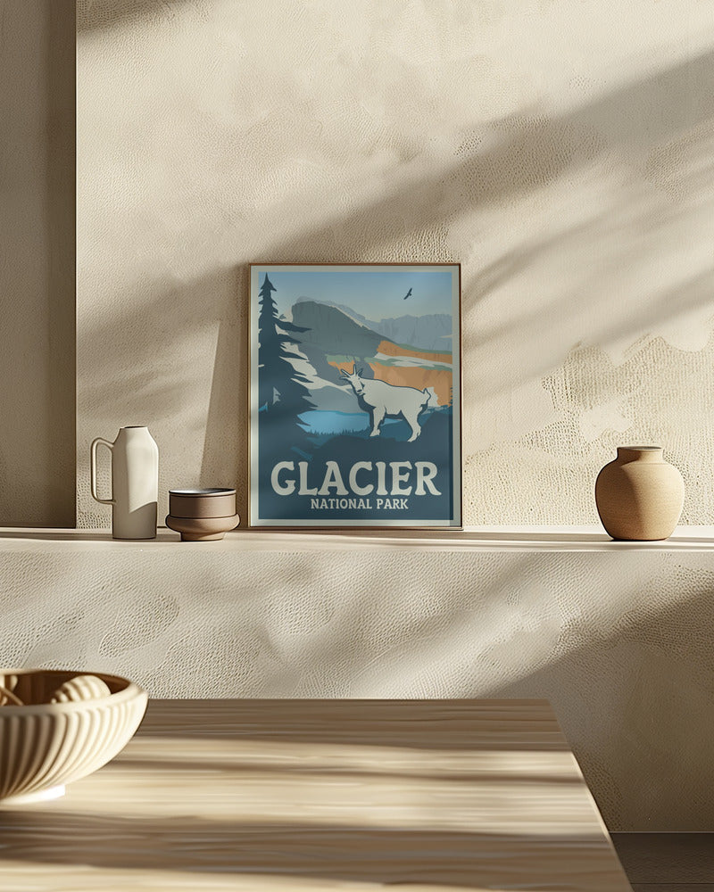 Glacier National Park Travel Print Poster