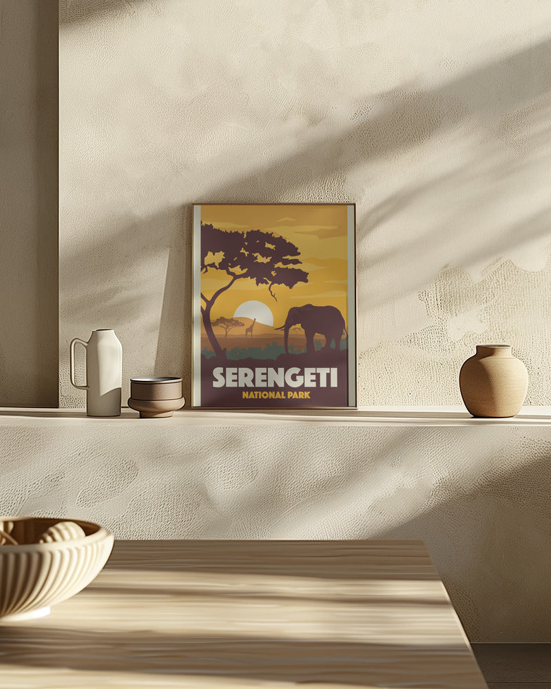 Serengeti National Park Travel Print Poster