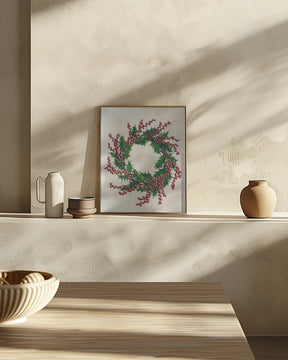 Holly wreath Poster