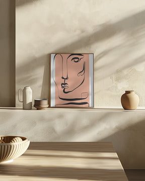 Le Visage (Peach) Poster