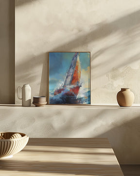 Yacht racing sport art 30 Poster