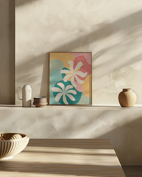 Abstract Flowers Poster